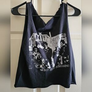 'Action' black punk band tee